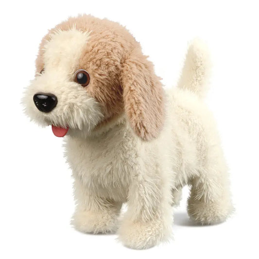 TUMAMA Realistic Interactive Puppy - Walking, Barking Dog Toy with Leash & 6 Songs! Touch & Voice Activated Smart Pet with DIY Feeding Set, Soft Huggable Plush for Imaginative Play & Emotional Development
