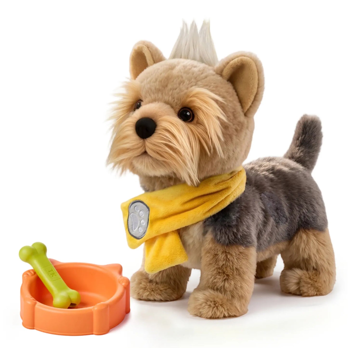 TUMAMA Realistic Interactive Puppy - Walking, Barking Dog Toy with Leash & 6 Songs! Touch & Voice Activated Smart Pet with DIY Feeding Set, Soft Huggable Plush for Imaginative Play & Emotional Development