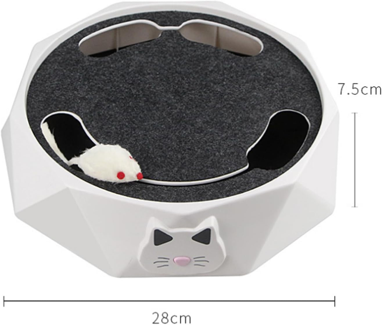 Interactive Cat Turntable Toy, Electric Cat Toys 2 Speed Adjustable Automatic Puzzle Catch Mouse Play Cat Toy for Pet Supplies