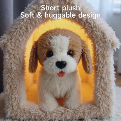 TUMAMA Realistic Interactive Puppy - Walking, Barking Dog Toy with Leash & 6 Songs! Touch & Voice Activated Smart Pet with DIY Feeding Set, Soft Huggable Plush for Imaginative Play & Emotional Development