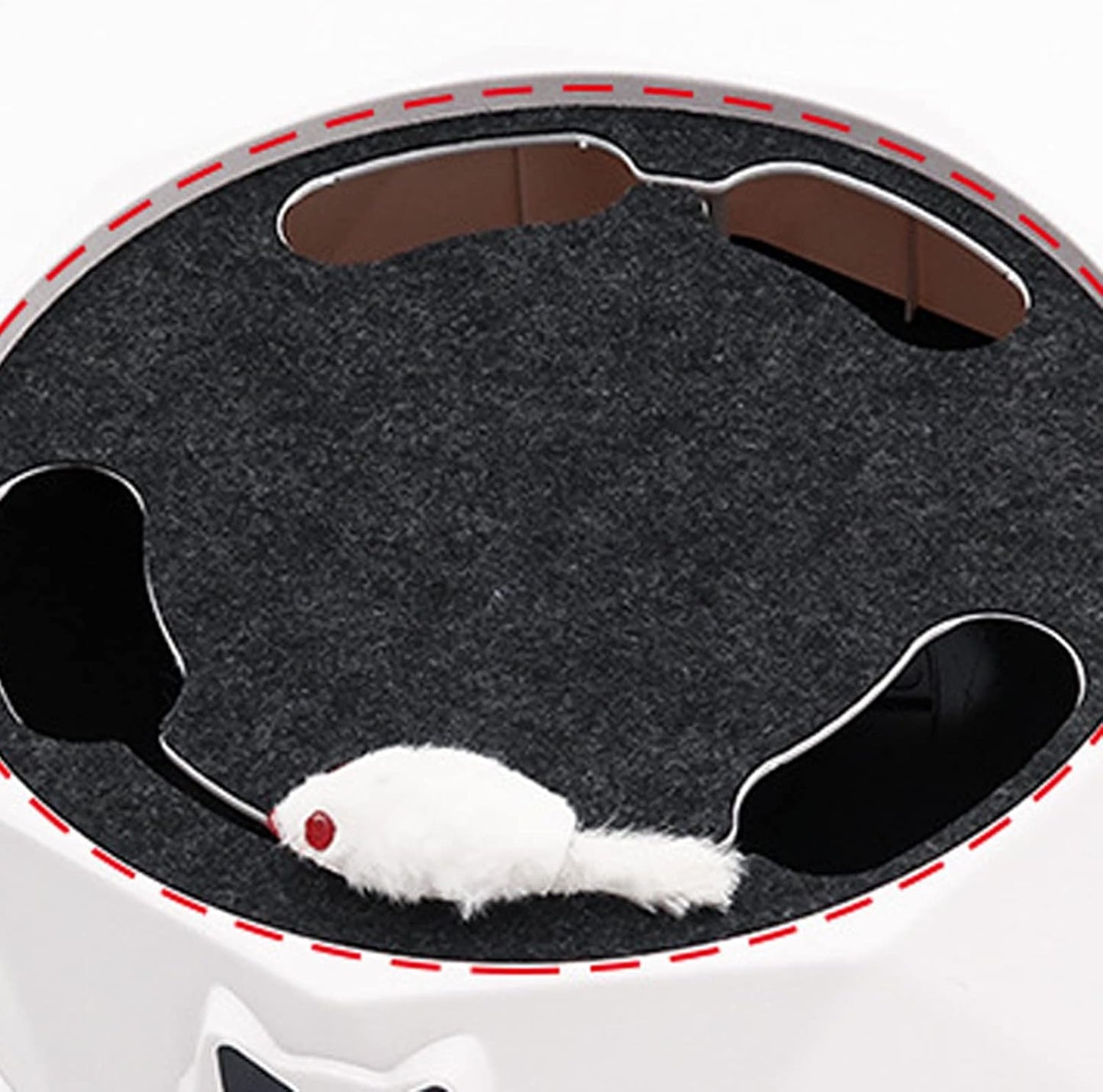 Interactive Cat Turntable Toy, Electric Cat Toys 2 Speed Adjustable Automatic Puzzle Catch Mouse Play Cat Toy for Pet Supplies